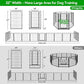Dog Playpen Outdoor Extra Wide 12 Panels Heavy Duty Dog Fence 47" Height Anti-Rust with Doors Portable for RV Camping Yard, Total 32FT, 79 Sq.ft, Snowy Black