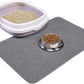 Cat Open Top Litter Box with Lid, Litter Mat, Poop Lifter Scoop & Kitten Kitty Stainless Steel Feeding Dish Bowl, Starter Kit 4 Pack for Small cat Within 5 Months (Grey-Four Entries)