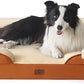 Bedsure Orthopedic Dog Beds Large Sized Dog - Washable Large Dog Cat Bed Waterproof, Comfort Dogs Couch Sofa with Washable Removable Cover, Pet Bed with Nonskid Bottom, Ember Clay, 35"