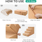 Made4Pets Dog Stairs for High Bed, Extra Wide Pet Stairs for Bed Couch Sofa, 35D Foam Pet Steps for Small Dogs and Cats, Non-Slip Bottom Dog Steps, Tan, 5 Steps