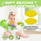 Baby Toys 0 to 12 Months, Musical Stuffed Animal Activity Soft Toys with Multi-Sensory Crinkle, Rattle and Textures, Infant Tummy Time Toys for Newborn Boys Girls, Seahorse, Green