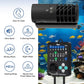 AQQA Aquarium Wave Maker Magnetic Adjustable Cross Flow Pump with Controller DC Gyre Wavemaker 1059 GPH Water Circulation Pump Powerhead for Freshwater & Marine Reef Fish Tank 15-70 Gallon (15W)