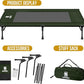 ONETIGRIS Elevated Dog Bed, Outdoor Dog Cod Large Raised Dogs Bed with Chew Proof Mesh, No-Slip Portable Dogs Cot Bed for Indoor & Outdoor Portable (Green, Large)
