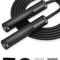 Weighted Jump Rope for Men, Women (1.5LB) - Alloy Steel Handles, Speed Skipping Rope, Gym,Indoor/Outdoor - Fitness, Workout, Boxing - Solid PVC & Cotton Rope