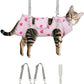 Cat Grooming Hammock, Self-Adherent Wrap for Cutting Nails, Anti-Escape Calming Grooming Bag for Medicine, Nail Clipping, Teeth Brushing, Ear Cleaning