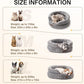 MEWOOFUN Cat Beds for Indoor Cats, Washable Dog Bed for Small Dogs, Round Pet Bed for Puppy and Kitten with Anti-Slip Bottom (Grey, 20"x20"x8")