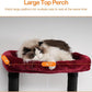 Heybly Cat Tree, 68 inch Multi-Level Cat Tower for Indoor Cats, 2 Widened Plush Perches Cat Condo with Scratching Board and Big Caves, Black and Red HCT025BR