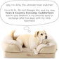 TOWN & COUNTRY EVERYDAY CuddleTown Comfy Solid Bolster Sofa Pet Bed, Supportive & Calming Egg Crate Foam, Non-Slip Bottom, Machine Washable Cover, Warm Taupe, Medium 28"x23"x8"