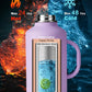 64 oz Water Bottle Insulated with Handle and Carry Pouch, Half Gallon Stainless Steel Water Bottles Mug with Straw Lid Spout Lid,Reusable Metal Tumbler Jug Flask Cup,Keep Cold & Hot,Purple