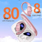 PocBuds Bluetooth Headphones Wireless Earbuds 80hrs Playtime Wireless Charging Case Digital Display Sport Ear Buds with Earhook Deep Bass IPX7 Waterproof Over-Ear Earphones for Phone Laptop Rose Gold