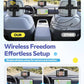 Wireless Baby Car Camera with 1080P Advanced Night Vision and 32H Battery, No Wi-Fi Needed Easy Setup Car Baby Monitor with Video Recording Adjustable Angle, Newborns Travel Essentials Gifts