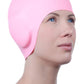 3D Swim Caps - Ear Protection Swimming Cap for Women & Men - Silicone, Waterproof - Fits Long & Short Hair - Adult & Youth