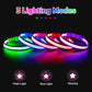 Flashseen LED Dog Collar, USB Rechargeable Light Up Dog Collar Lights, Adjustable Comfortable Soft Mesh Safety Pet Collar for Small, Medium, Large Dogs (Large, Candy Pink)