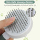 Pet Self-Cleaning Slicker Brush for Dogs & Cats, Deshedding Grooming Comb, Removes Loose Undercoat Hair & Mats, Skin-Friendly Massaging Tool for Long/Short Fur, Large & Small Breeds (Green)