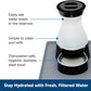 PetSafe Healthy Pet Water Station - Large, 320 oz Capacity - Gravity Pet Water Fountain, Automatic Cat Water Fountain or Dog Water Fountain - Water Dispenser - Removable Stainless Steel Bowl Included