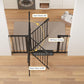 Cumbor 29.7-48" Baby Gate for Stairs, Mom's Choice Awards Winner-Dog Gate for Doorways, Auto Close Safety Pet Gate for Dogs Indoor, Easy Install Pressure Mounted Child Gate with Walk Thru Door, Black
