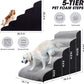 Dog Stairs&Steps for High Beds Up to 28'', 5-Step Dog Ramp for Small Medium Dogs with Washable Cover, Pet Steps for Cats to Get on Couch and Sofa, Durable Foam Ladders, 24.4" Tall, Grey