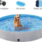 Yaheetech Dog Pet Bath Pool Foldable Hard Plastic Doggie Duck Swimming Pool Collapsible PVC Outdoor Bathing Tub Dog Pools for Large Small Dogs-63 x 11.8 inch,XXL,Gray