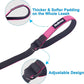 PetBonus 2 Packs Short Dog Leash, Safety Wrist Strap for Retractable Dog Leash, Reflective Design and Adjustable Soft Padded Handle, Extra Layer Security for Pet Stroller (Pink, Pink)