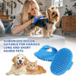 Ultra-Soft Pet Grooming Brush with Adjustable Ring - Ideal for Dogs & Cats of All Hair Types - Bath, Shower & Massage Tool (Blue, 1-Pack)