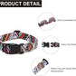 Mercano Adjustable Dog Collar - Special Design Patterns, Soft Nylon Comfortable Durable Pet Collar for Small Medium Large Dogs (L, Ethnic Pink)