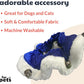 Huxley & Kent Ruff Pet Scrunchy | Hanukkah (Medium) | Festive Christmas/Holiday Neckwear for Dogs/Cats | Fun Stretchable Costume Accessory | Soft Collar with Bells