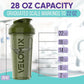 '-2 Pack- 28 oz Protein Shaker Bottles for Protein Mixes - 2x Wire Whisk | Leak Proof Shaker Cups for Protein Shakes | Pre Workout Shaker Bottle | Shakers for Protein Shakes-Green&Blue