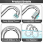 M10-15 Pack 3.5“ Quick Links Chain Connectors, 3/8″ Galvanized Chain Locking Carabiners Hooks, 2000LBS Heavy Duty Thread Quick Link Clips, Twist Oval Keychain D Shape for Swing, Camping