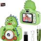 Kids Camera,HD Digital Video Camera,Childrens Toys for 3 4 5 6 7 8 9 Year Old Boys/Girls,Selfie Camera for Kids,Christmas Birthday Gifts with 32GB SD Card (Dinosaur Green)