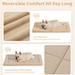 Made4Pets Dog Crate Pad Bed for Large Dogs, Washable & Reversible, Anti-Slip Kennel Mat for Cozy Sleeping, Soft Fluffy Dog Bed for Indoor & Outdoor Use, 44"x32", Khaki