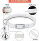 OOPSDOGGY Rolled Leather Cat Collar with Bell, Reflective Kitten Collars with Buckle Include Safety Elastic Strap - Adjustable Small Pet Collars for Boy Girl Cats (White)