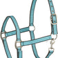 HORZE Adepto Adjustable Horse Halter | Soft, Durable Polyester - Canal Blue - Warmblood