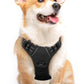 Eagloo Dog Harness Medium Sized Dog, No Pull Service Vest with Reflective Strips and Control Handle, Adjustable and Comfortable for Walking, No Choke Pet Harness with 2 Metal Rings, Black, M