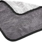 The Rag Company Gauntlet Car Drying Towel - 70/30 Korean Microfiber, Dries Faster Without Scratching, 900gsm, 12x12 inches, Ice Grey/Grey, 3 Pack