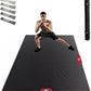 HAPBEAR Extra Large Exercise Mat-7'x5'/6'x8'/6'x9'/6'x10'/6'x12'x8mm(1/3 inch),Non-Slip, Ultra Durable, Thick Workout Mats for Home Gym Flooring Cardio, Yoga Mats for Fitness, High-Density Exercise Mat, Shoes-Friendly