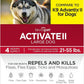 TevraPet Activate II Flea and Tick Prevention for Dogs | 4 Count | Large Dogs 21-55 lbs | Topical Drops | 4 Months Flea Treatment