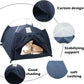 Cat Tent Bed,Cats Cave House Portable for Indoor with Removable Non-Slip Soft Pad Foldable Cat Tents Hut Washable Pet House Bed Outdoor for Kitty Puppy Small Pets 15.7x15.7x16.1 in (Navy Blue)