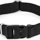 Mikivery Nylon Dog Collar with Quick Release Buckle Soft Adjustable Sturdy for Small Medium Large Dogs Black,L