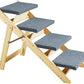 VEVOR Wood Pet Stairs/Pet Steps, 2-in-1 Foldable Wooden Dog Stair for Beds, Sofa and Cars, Dog Stairs & Ramp with 4 Steps for Small Medium Large Pet, up to 150 lbs