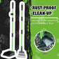 MXF Dog Pooer Scooper Set, 2 in 1 Pet Poop Scooper with Long Handle 28" Dog Poop Picker Upper and Stainless Metal Tray & Rake for Medium & Small Dogs, Heavy Duty for Grass, Dirt, Gravel