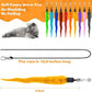 10PCS Cat Worm Toy, Cat Wand Attachment Fuzzy Worm Toys Refill with 1PCS Black String for Wand Replacement, Interactive Cats Kittens Toys for Indoor