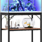 30 Gallon Fish Tank Stand, Aquarium Stand with 2-Tier Storage Shelves, Heavy Duty Breeder Turtle Terrarium Stand Rack for Home Office, 30.0" L x 11.8" W x 24.4" H, Rustic Brown FTHR3001