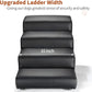 Senneny Black Faux Leather Dog Stairs, for Pets up to 150 lbs, Waterproof, Scratch Resistant Pet Steps/Stairs with High Density Foam and Detachable Wooden Legs, Black, 4 Step