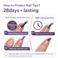 Salon-Style French Tip Press-On Nails - Coffin #038