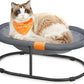 Feandrea Pet Bed, Cat Hammock, Elevated Cat Bed for Multiple Cats, with Removable Washable Mesh, for Pets up to 28 lb, Oval, Gray UPCB002G01