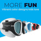 AqtivAqua Swimming Goggles for Kids, MINI-DX Wide View Swim Goggles for Kids Boys Girls, Anti Fog No Leaking