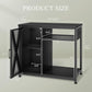YITAHOME Fish Tank Stand with Power Outlets & LED Light, 40-50 Gallon Metal Aquarium Stand with Cabinet for Fish Tank Accessories Storage for Turtle Tank, Reptile Terrarium, 660LBS Capacity, Black