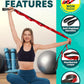 Stretching Strap with Loops - Non Elastic Stretch Band for Physical Therapy, Yoga Strap for Stretching Equipment, Stretch Bands for Exercise and Flexibility - Fascia, Hamstring & Leg Stretcher Belt