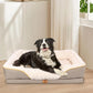 Washable Orthopedic Dog Bed for Medium Dogs, Waterproof Dog Bed with Bolster, Big Couch Sofa with Removable Cover & Non-Slip Bottom
