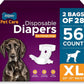 Inspire Pet Care Dog Diapers Female Dogs | Bulk Value Doggie Incontinence, Accidents, for Heat, Pee or Period and Housebreaking (X-Large (56 Count))